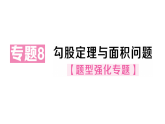 初中数学新沪科版八年级下册  18.2  专题8 勾股定理与面积问题    课后作业课件（点击显答案）（2026春）