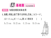 初中数学新沪科版八年级下册  18.1  第2课时 勾股定理的应用  作业课件（点出显答案）（2026春）