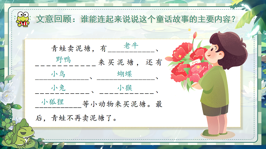 【教学课件】阅读20.《青蛙卖泥塘》(第二课时)第3页