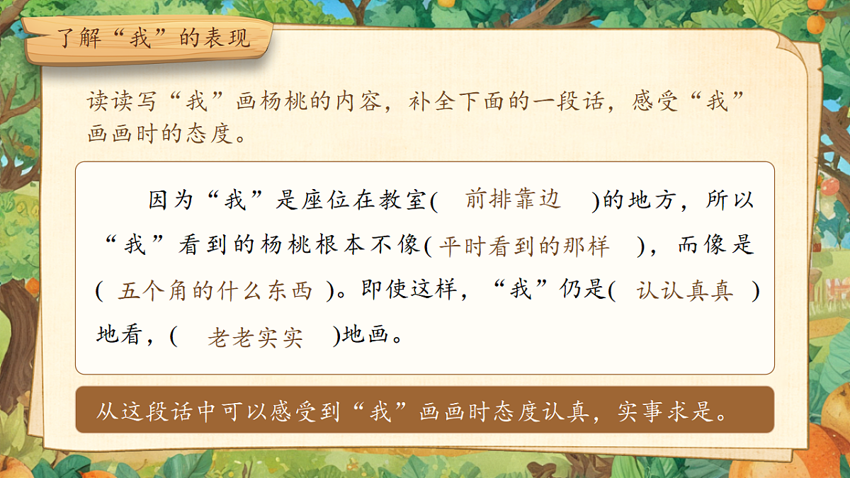 【教学课件】阅读12.《画杨桃》(第二课时)第5页