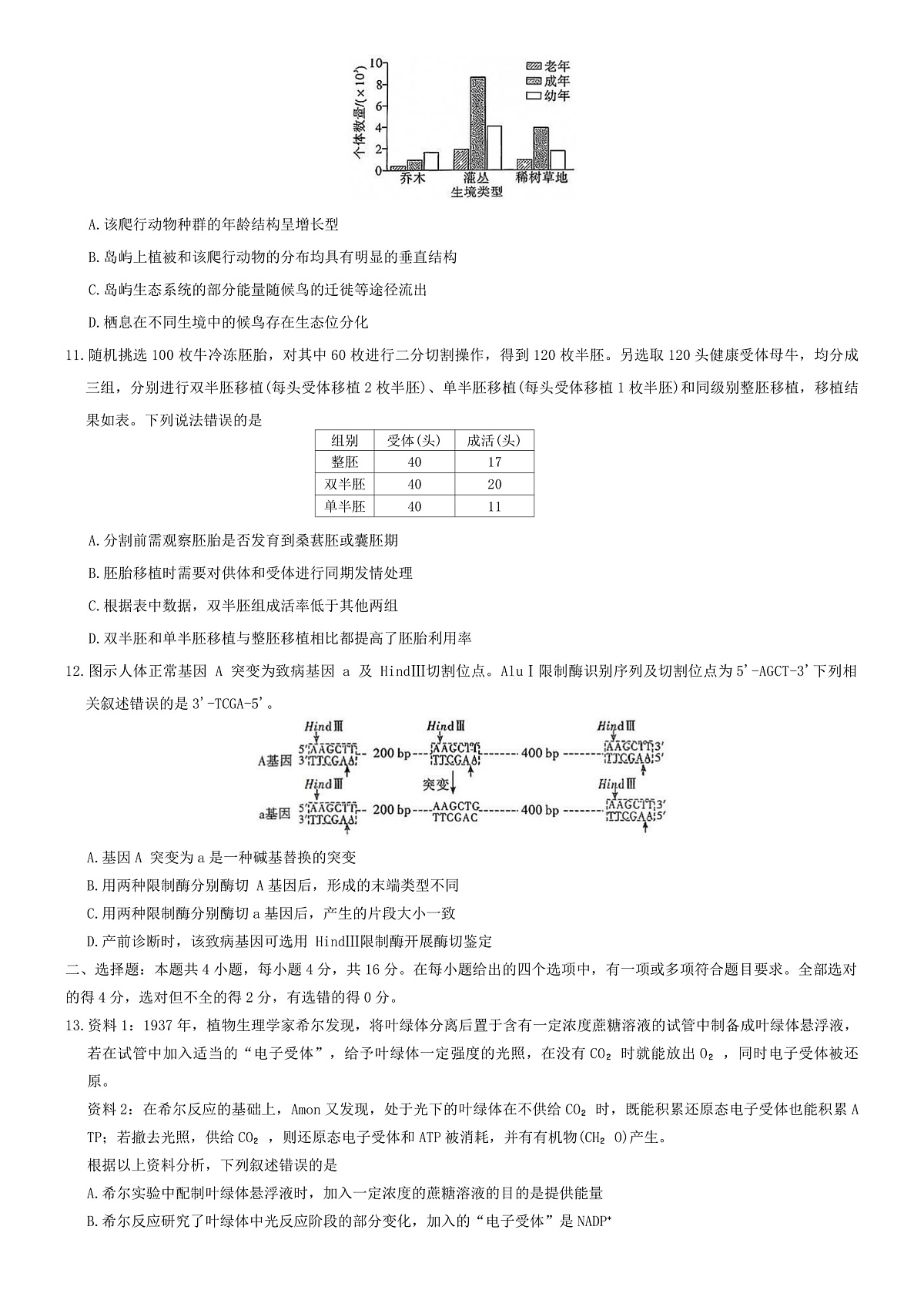 湖南省长郡二十校联盟2025-2026年高三上12月月月考生物试卷（含解析）第3页