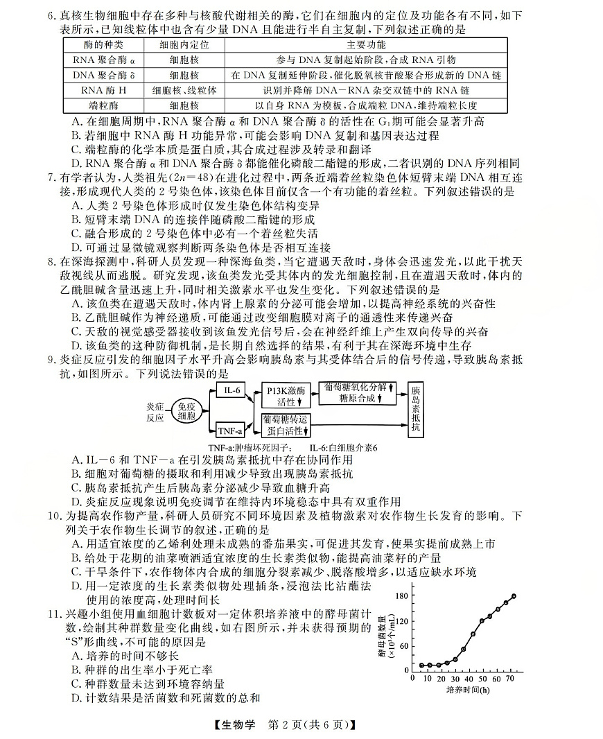高三生物试题(已优化)第2页