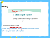 Unit 5Project 2 An audio campaign to help nature课件——2025-2026学年八年级上册《英语》译林版