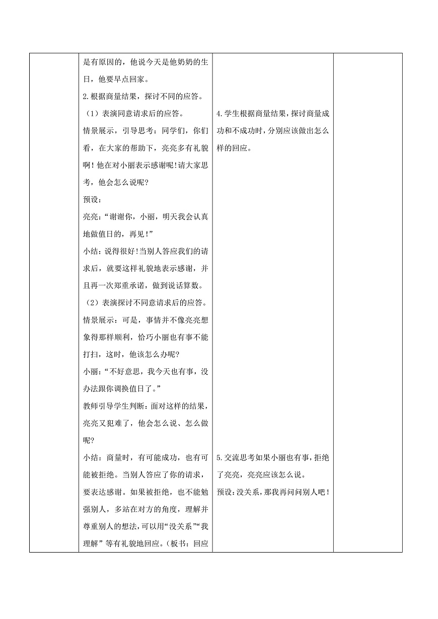 3.《口语交际：商量》表格式教案第3页