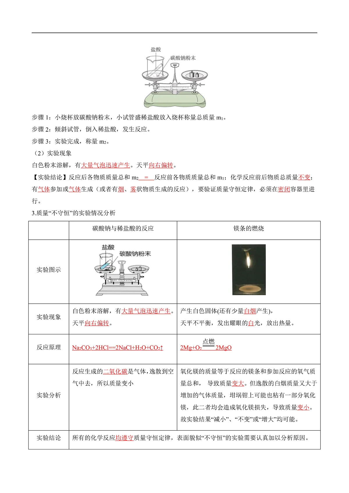 第五单元 定量研究化学反应（复习讲义）（解析版）第3页