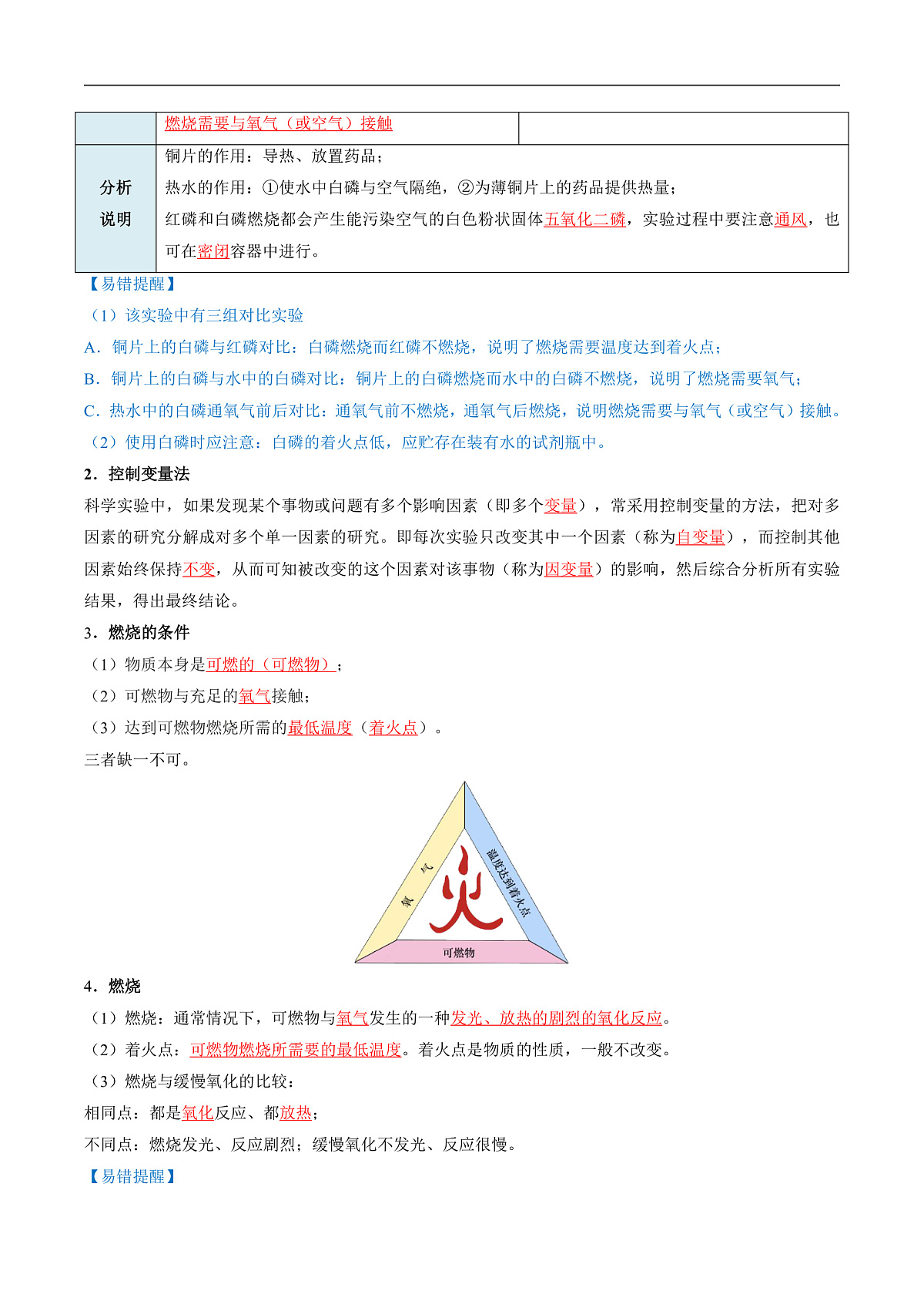 第六单元 控制燃烧（知识清单）（解析版）第3页