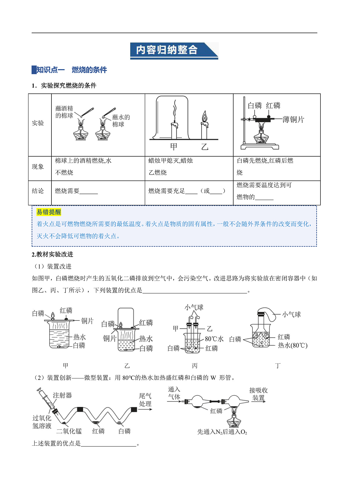 第六单元 控制燃烧（复习讲义）（原卷版）第2页