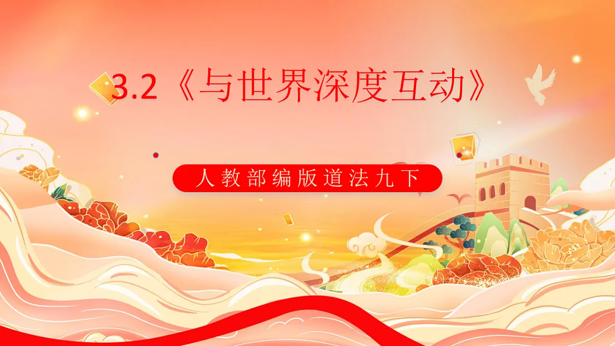 人教部编版道法九下 3.2《与世界深度互动》课件第1页