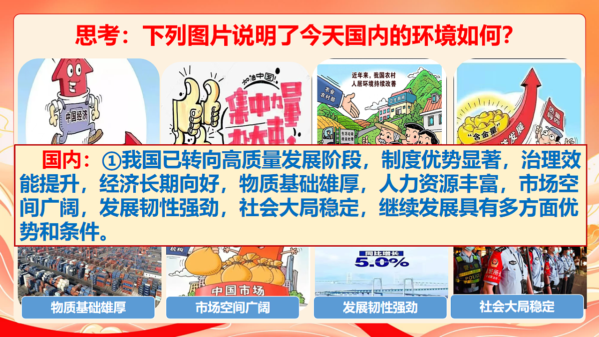 人教部编版道法九下 4.1《中国的机遇与挑战》课件第6页