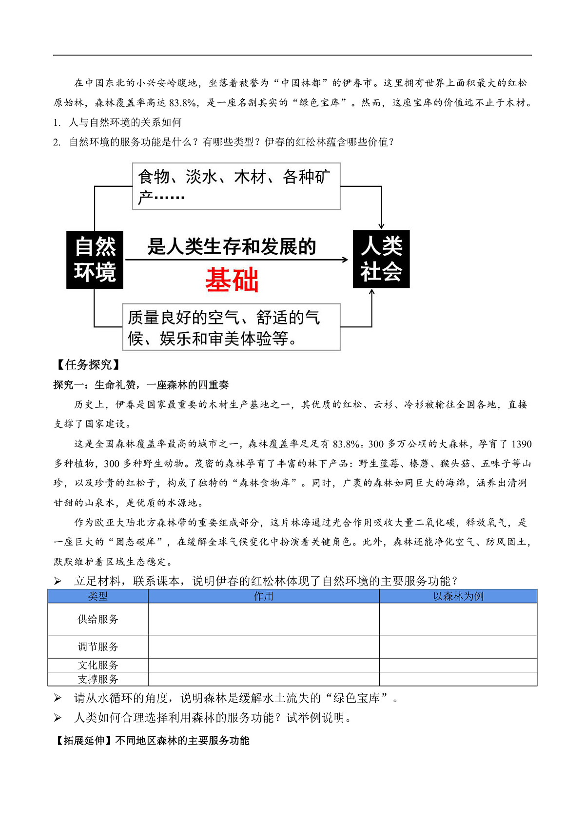 第一节 自然环境的服务功能（导学案）（原卷版）第2页