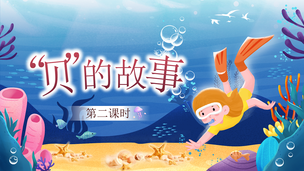 【教学课件】识字3.《”贝“的故事》(第二课时)第1页