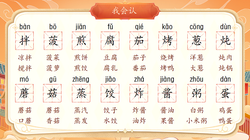 【教学课件】识字4.《中国美食》(第一课时)第8页