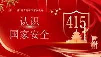 初中政治 (道德与法治)人教版(2024)八年级上册(2024)第四单元 维护国家利益第十二课 树立总体国家安全观认识国家安全教学ppt课件