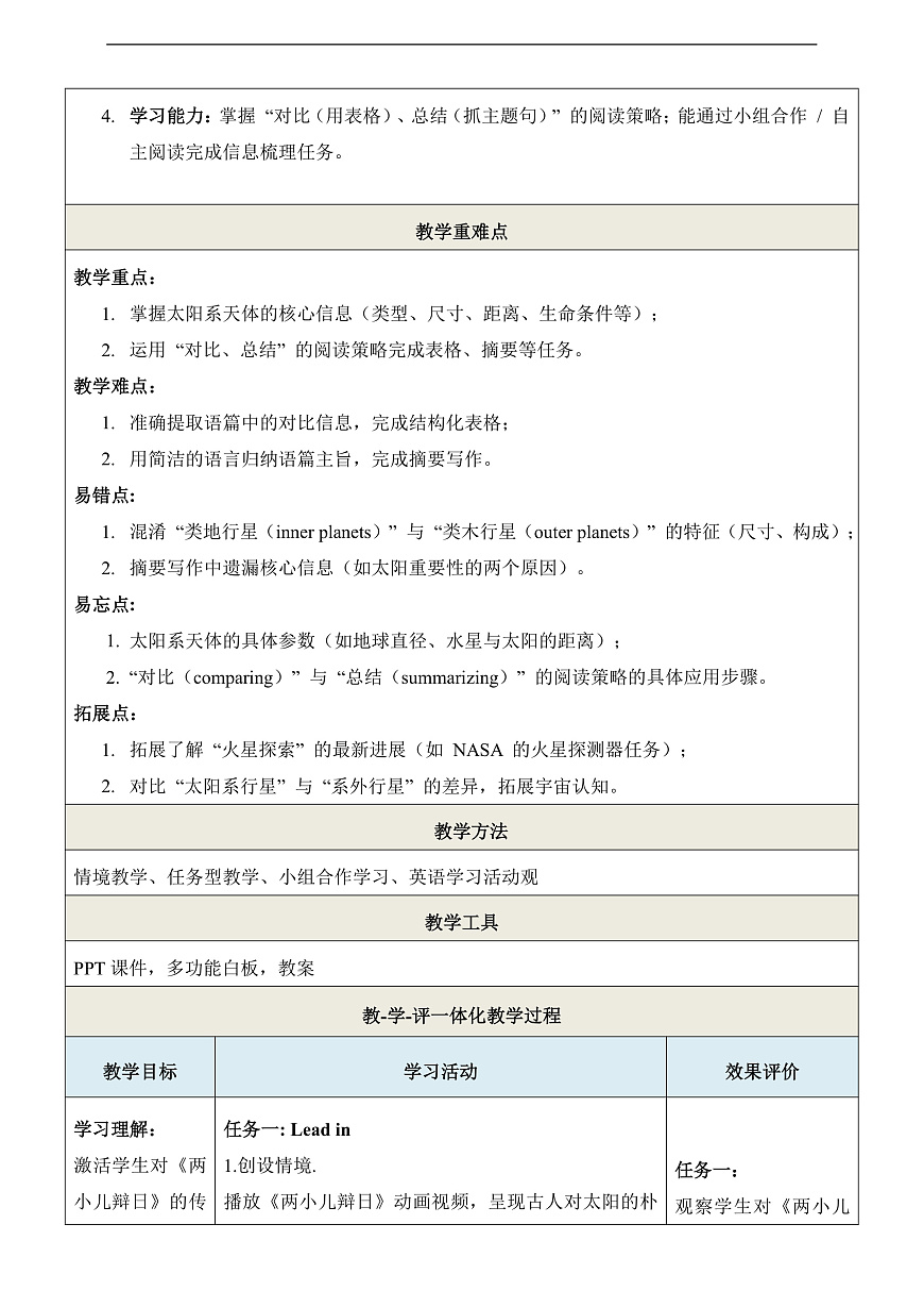 Unit 6 Earth and Beyond 第3课时Thinking skills and Reading strate..第2页