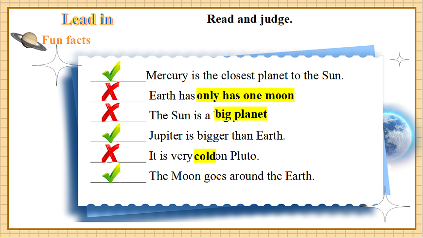 Unit 6 Earth and Beyond 第8课时Project and Review.教学课件第4页