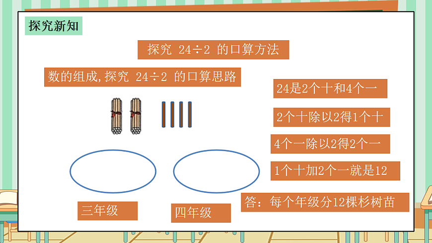 2026年春西师版小学三年级下册数学第二单元（两三位数除以一位数）2.3《除数是一位数的除法—分树苗》课件第8页