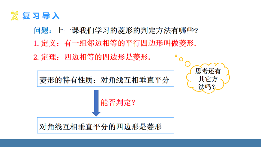 18.2.2 第2课时 菱形的判定（2）第3页