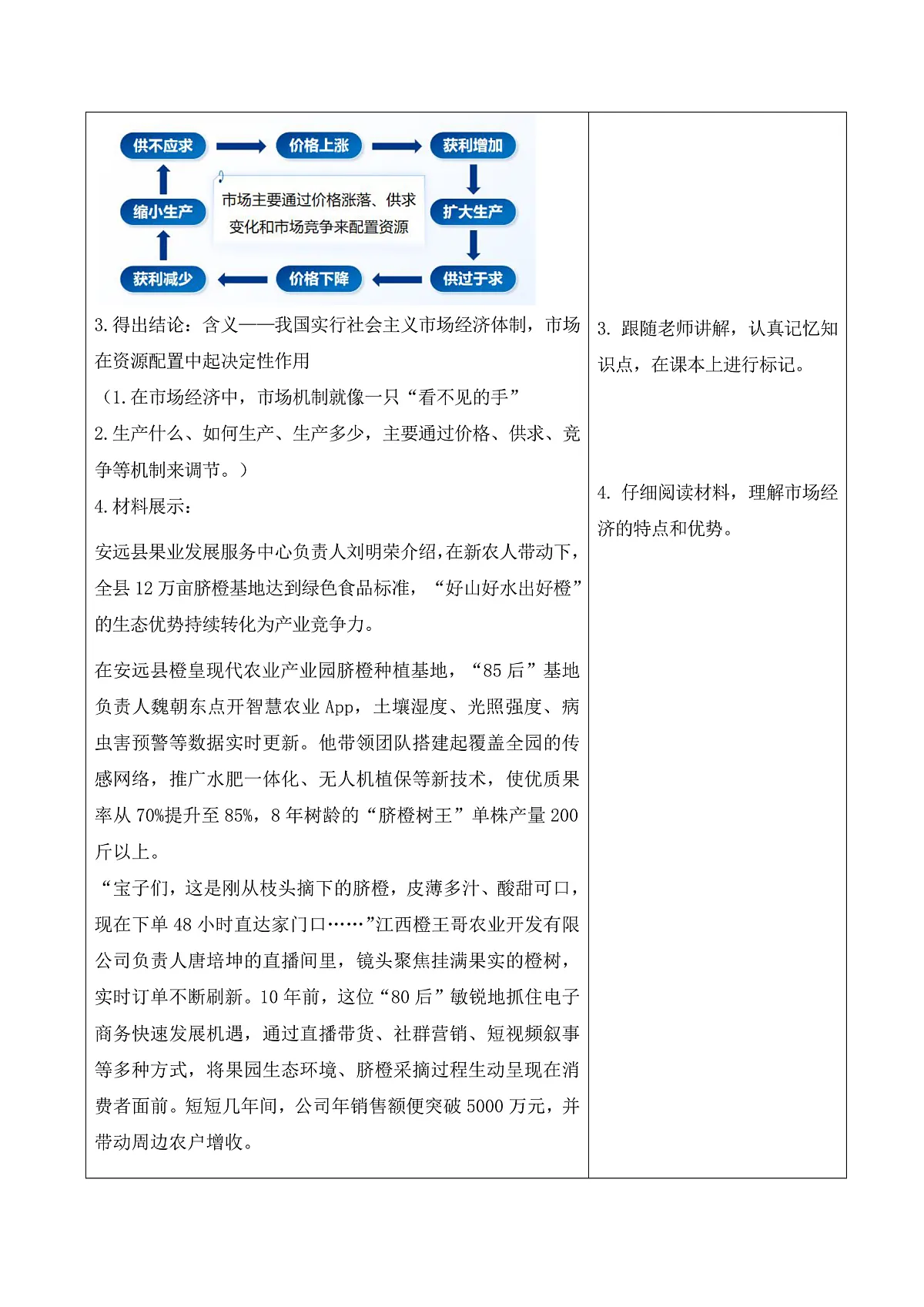 【初中道法八下】6.3《社会主义市场经济体制》教学设计第3页