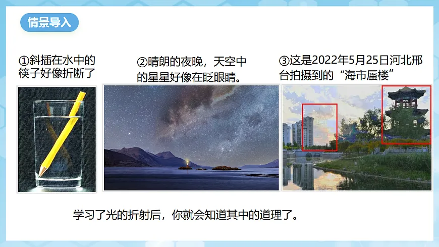 沪科版物理八年级全册第三章第三节《光的折射》 教学课件第2页