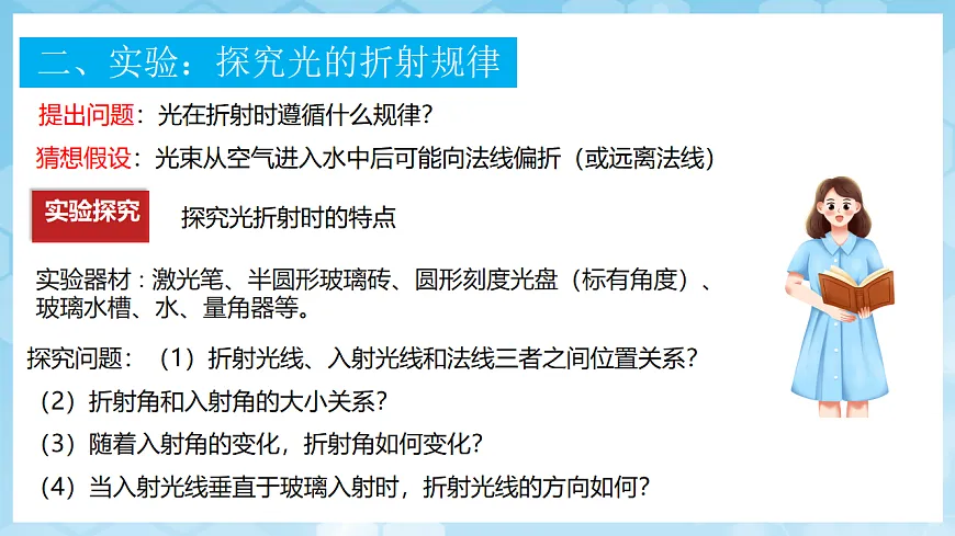沪科版物理八年级全册第三章第三节《光的折射》 教学课件第6页