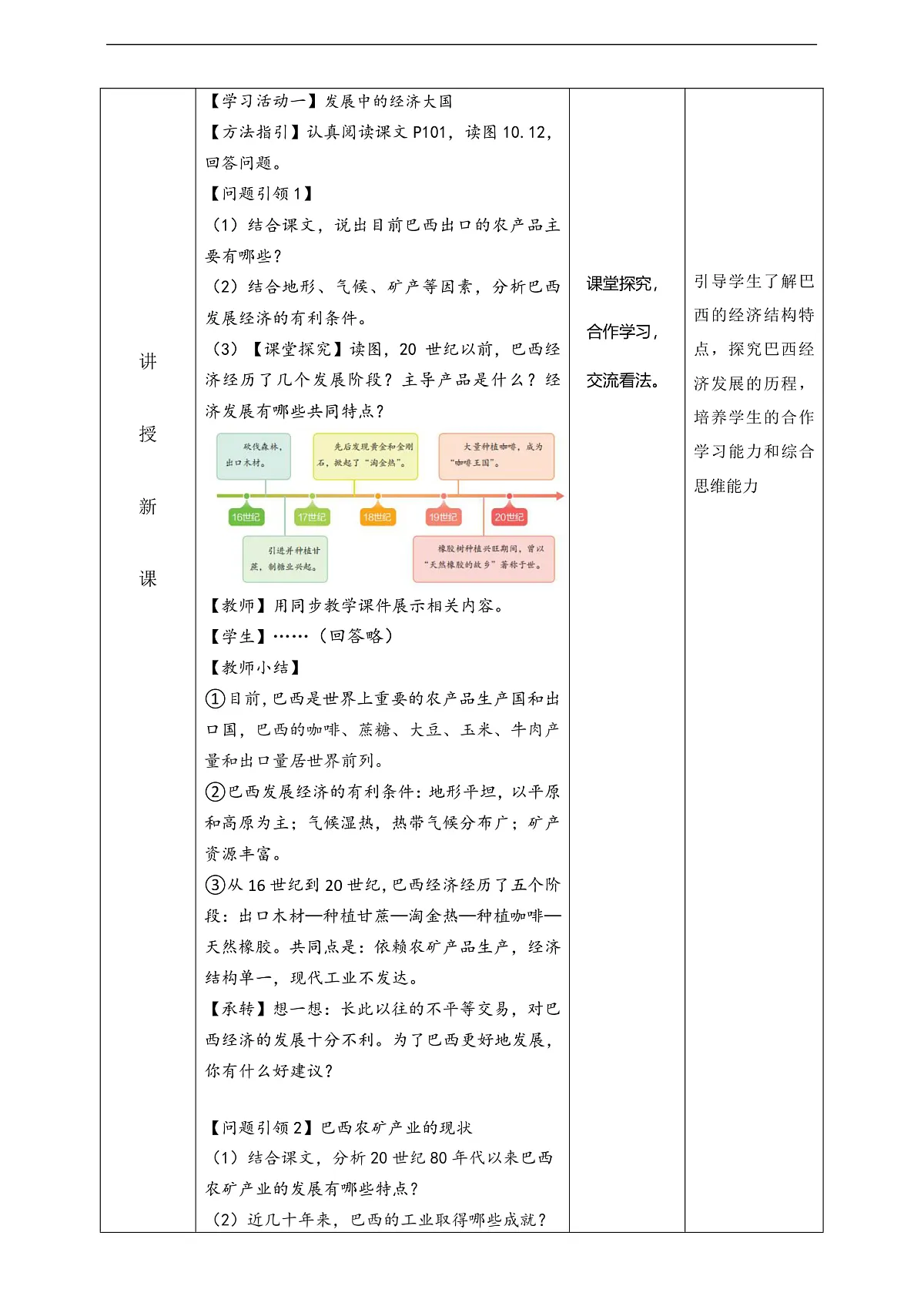人教版（新课标）地理七下10.2.2《巴西》教案第2页