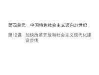 初中历史人教版（2024）八年级下册（2024）第四单元 中国特色社会主义迈向21世纪第12课 加快改革开放和社会主义现代化建设步伐教学ppt课件
