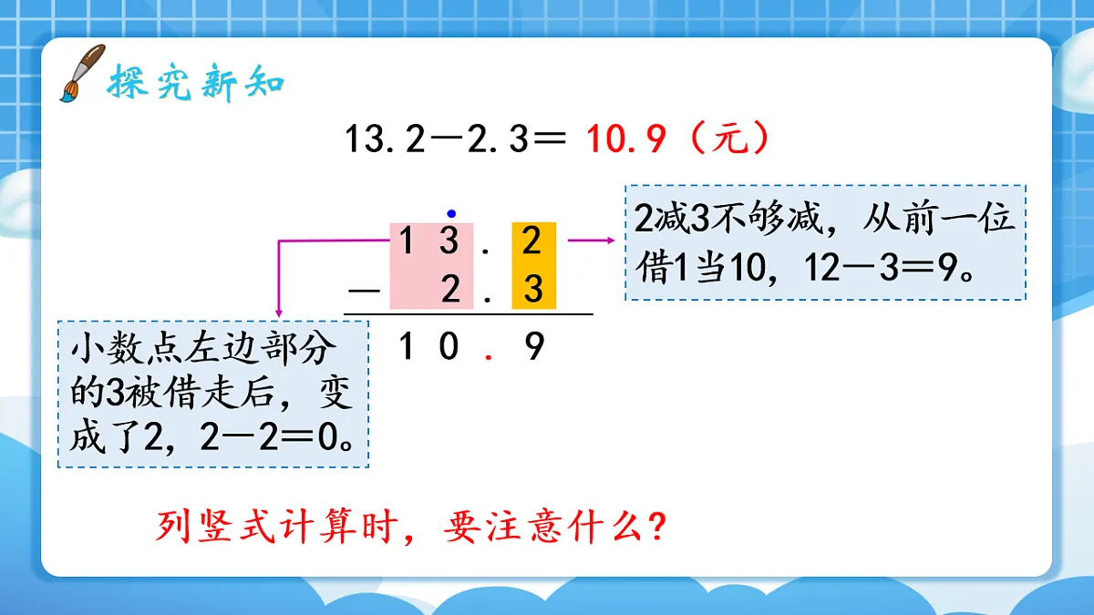 人教版小学数学三年级下册 第4课时《简单的小数加、减法》课件第8页