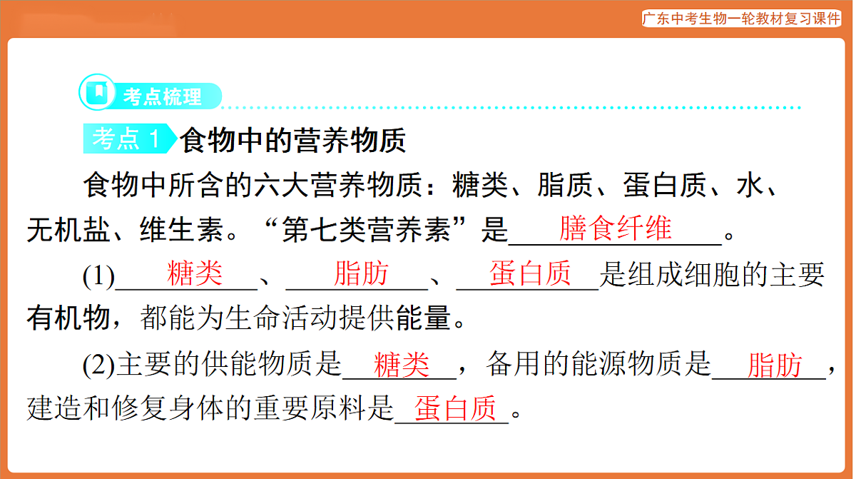 第一部分 主题五 第11讲 人体的营养-课件 2026年广东中考生物一轮复习(含答案解析）第4页