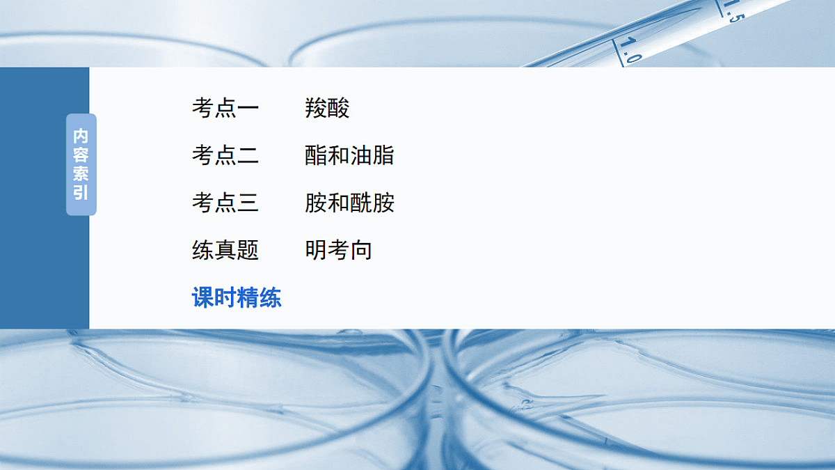 2026高三化学（人教版）一轮复习课件　第十四章　第65讲　羧酸　羧酸衍生物第3页