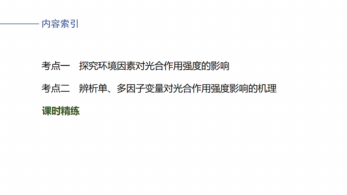 高考生物一轮复习课件-光合作用的影响因素及其应用第3页