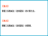 西师大版（2024）数学二年级下册 1.6 三位数的减法（连续退位）（课件）