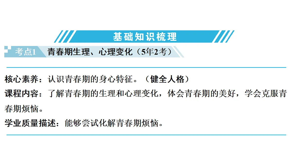 第一单元 珍惜青春时光 复习课件-2025-2026学年统编版道德与法治七年级下册第7页