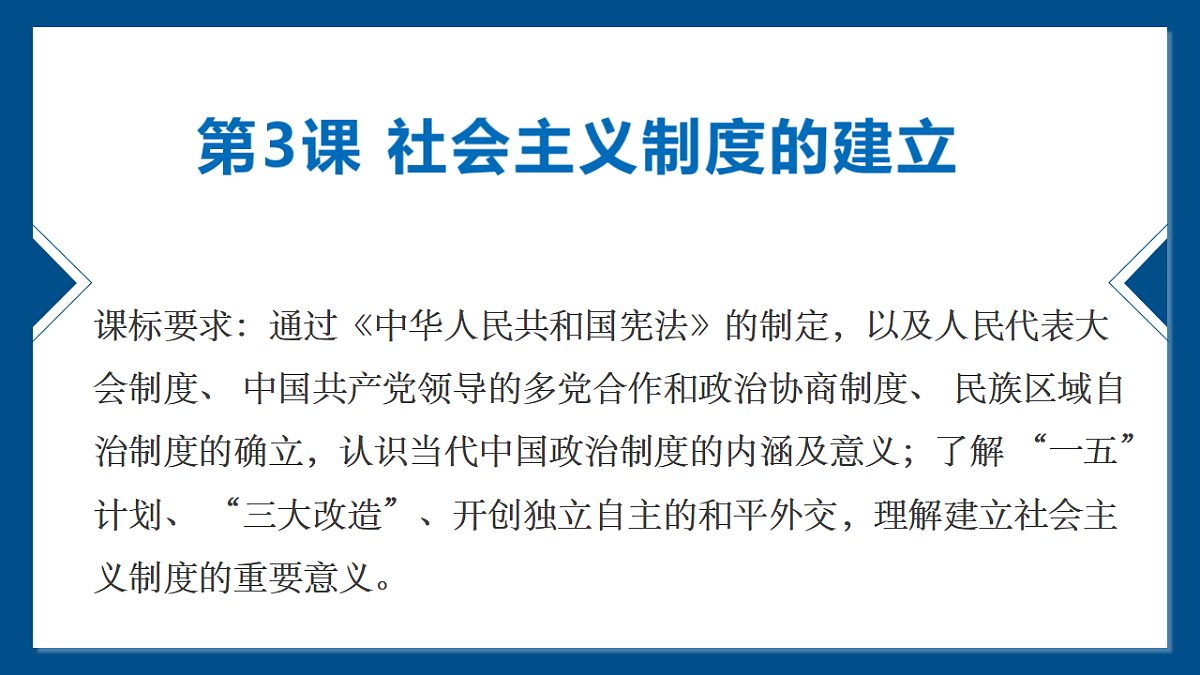 人教统编版2024初中历史八下 1-3《社会主义制度的建立》 课件第2页