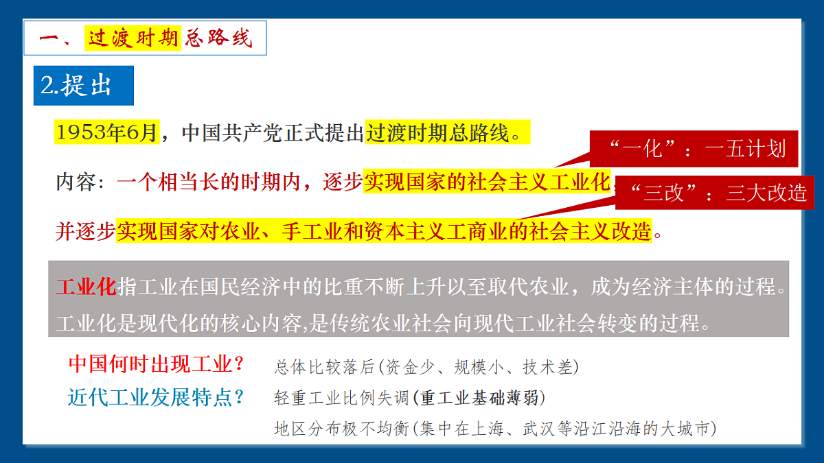 人教统编版2024初中历史八下 1-3《社会主义制度的建立》 课件第4页
