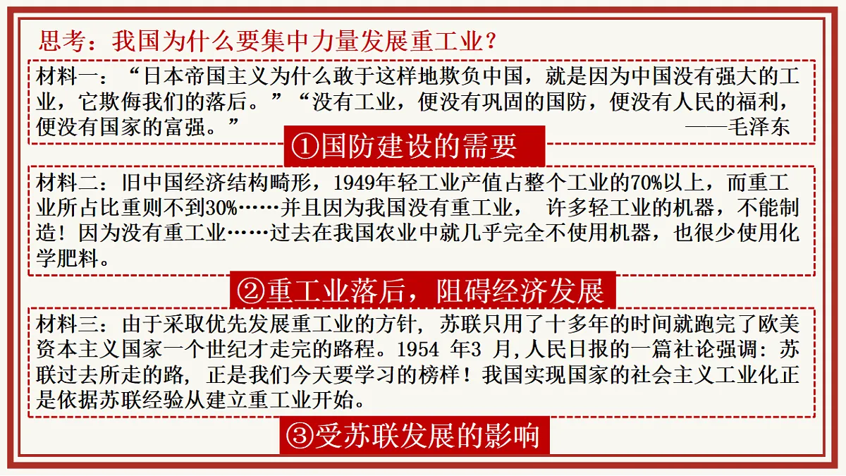 人教统编版2024初中历史八下 1-3《社会主义制度的建立》教学课件第8页