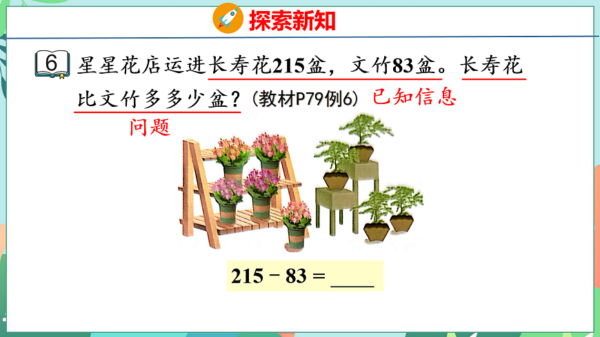 26春苏教版二年级下册数学6.6 三位数减法的笔算（退位） 课件第5页