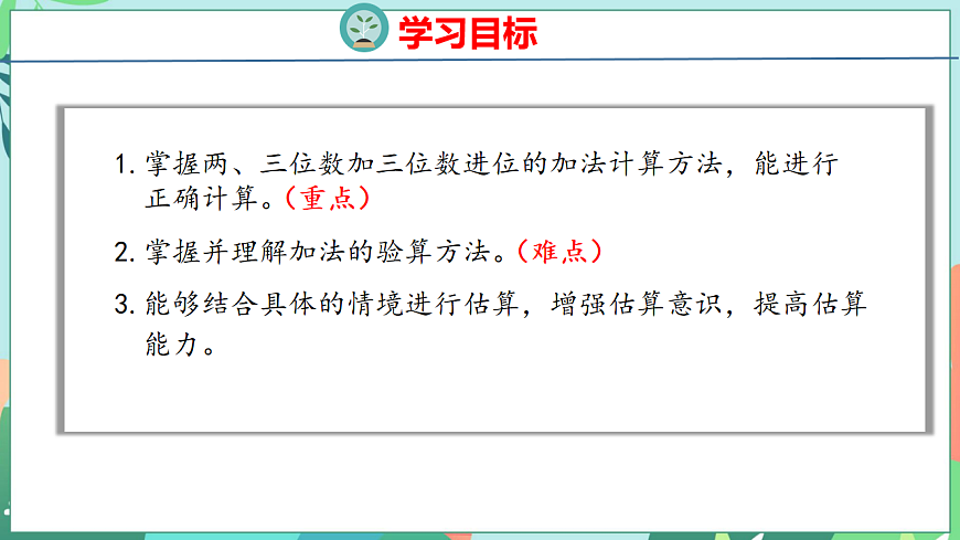 26春苏教版二年级下册数学6.3 三位数加法的笔算(进位) 课件第2页