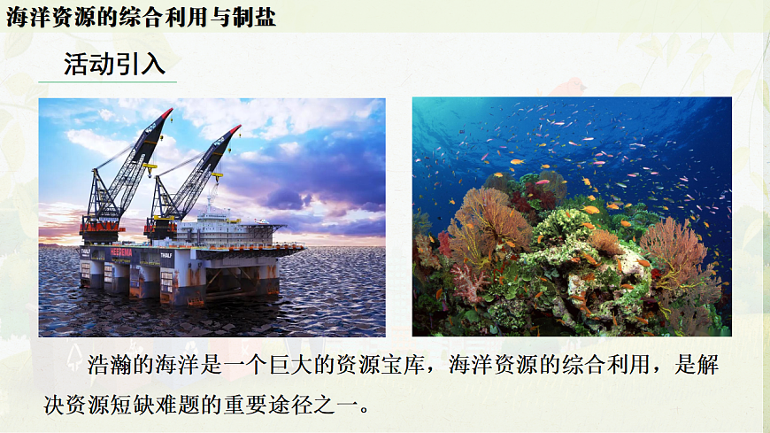 人教版九年级化学下册教学课件《第九单元 跨学科实践活动8：海洋资源的综合利用与制盐》第4页