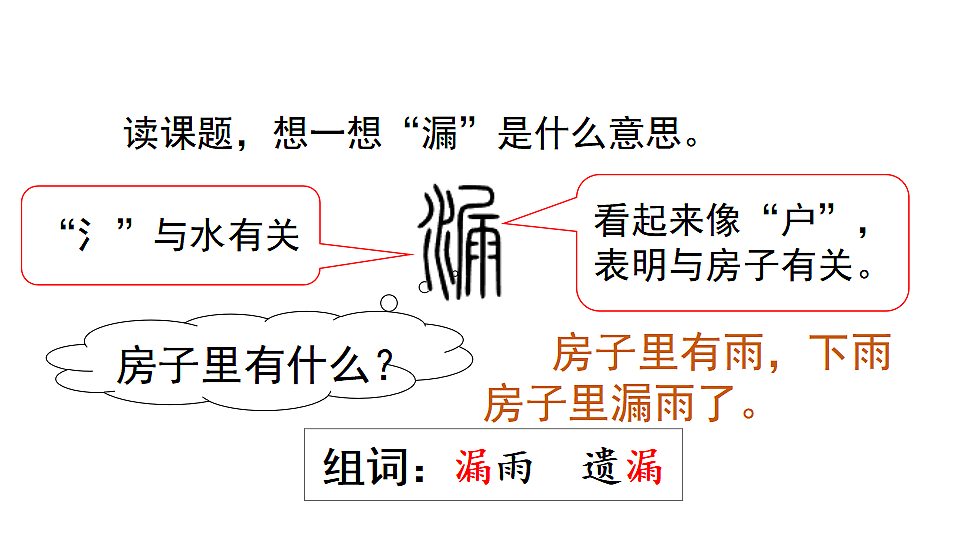 26 漏 课件2025-2026学年度统编版语文三年级下册第5页