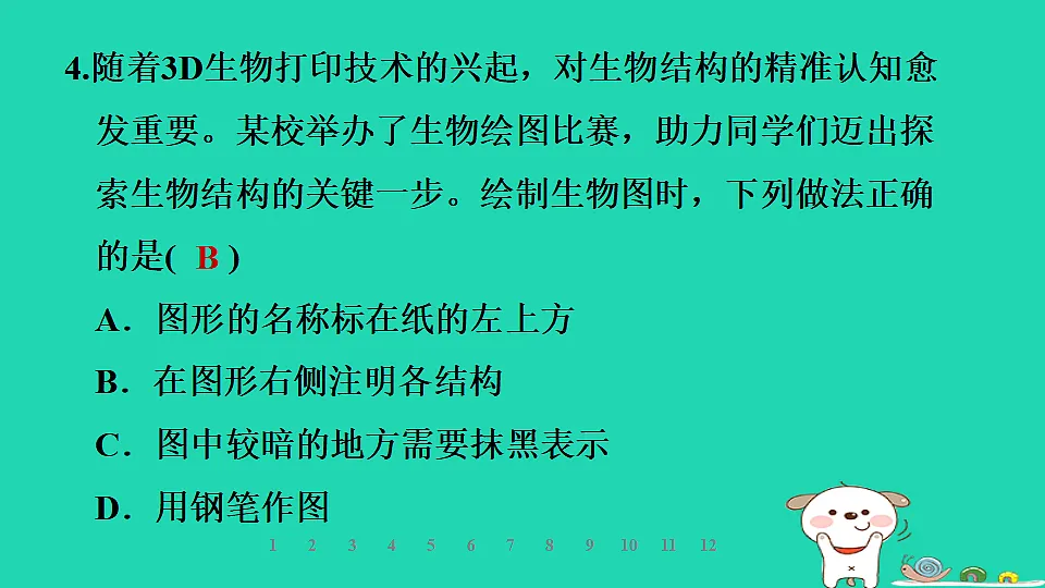 2025七年级生物上册第一单元生物体的结构层次第一章细胞第三节细胞的结构习题课件冀少版（含答案）第6页
