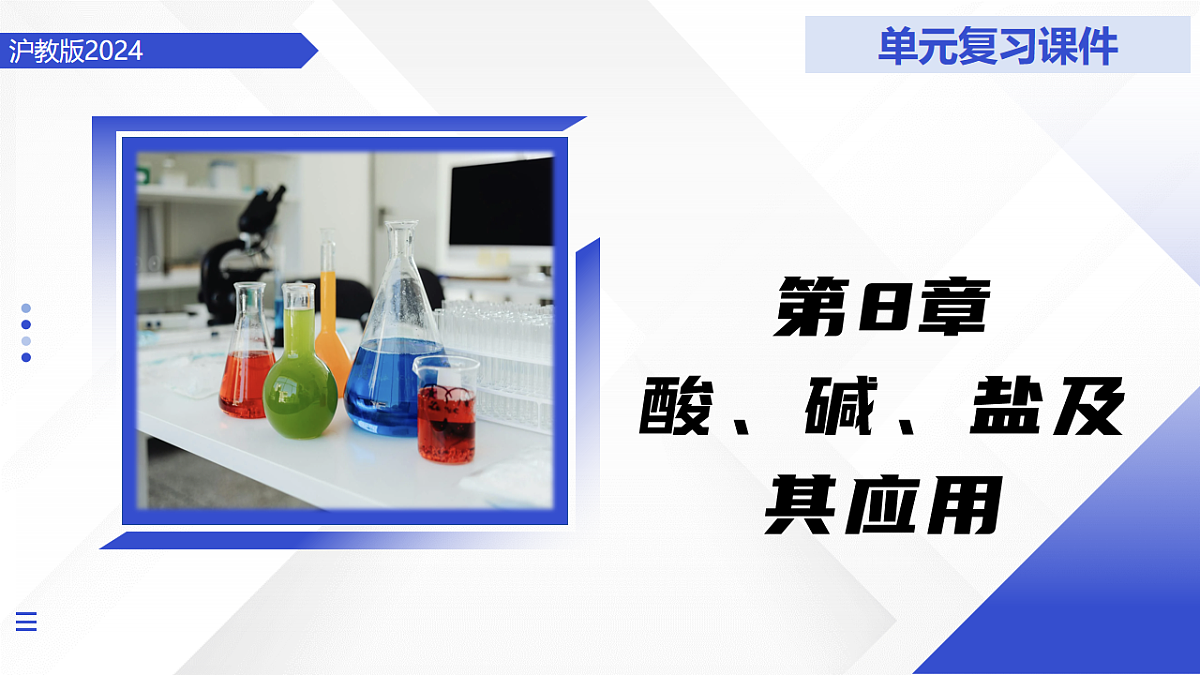 第8章 酸、碱、盐及其应用（复习课件）-2025-2026学年九年级化学下册（沪教版2024）第1页