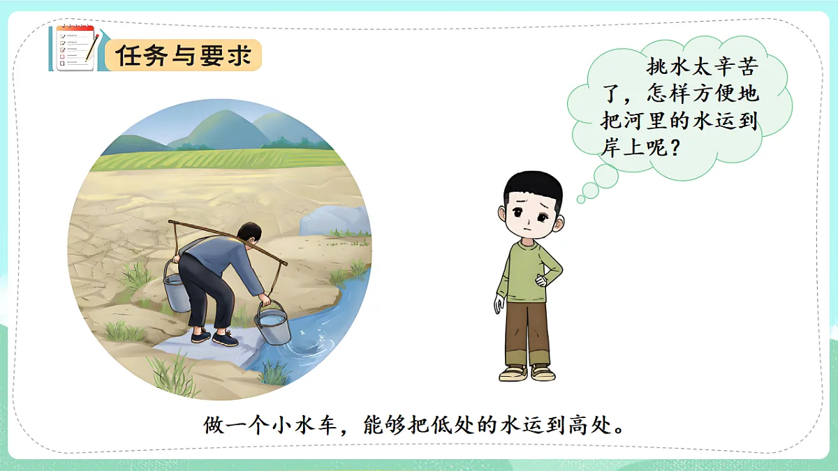 新教材 大象版 小学科学 一年级下册 1.1 做一个小水车 课件第4页