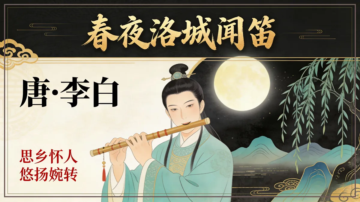 第三单元《课外古诗诵读之春夜洛城闻笛》教学课件2025-2026学年统编版语文七年级下册第1页