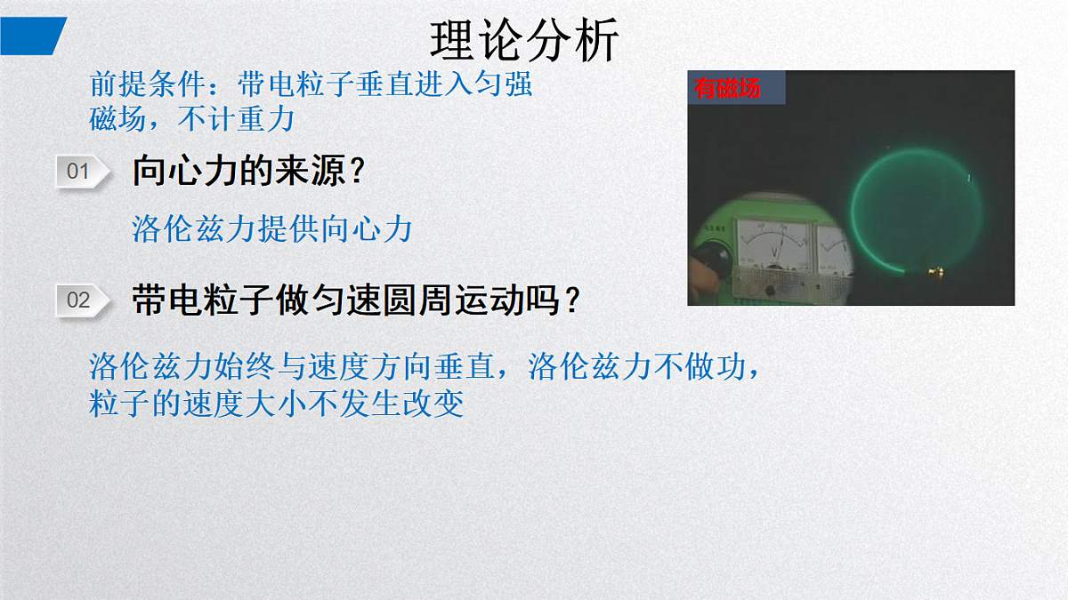 人教版（2019）高中物理选择性必修第二册 1.3 带电粒子在匀强磁场中的运动 课件第6页