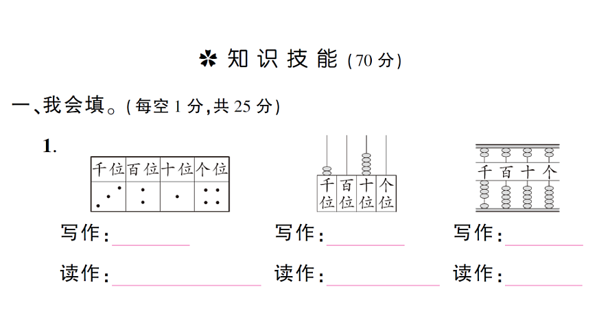 小学数学新人教版二年级下册第三单元综合训练  作业课件（2026春）（放映显示答案）第2页