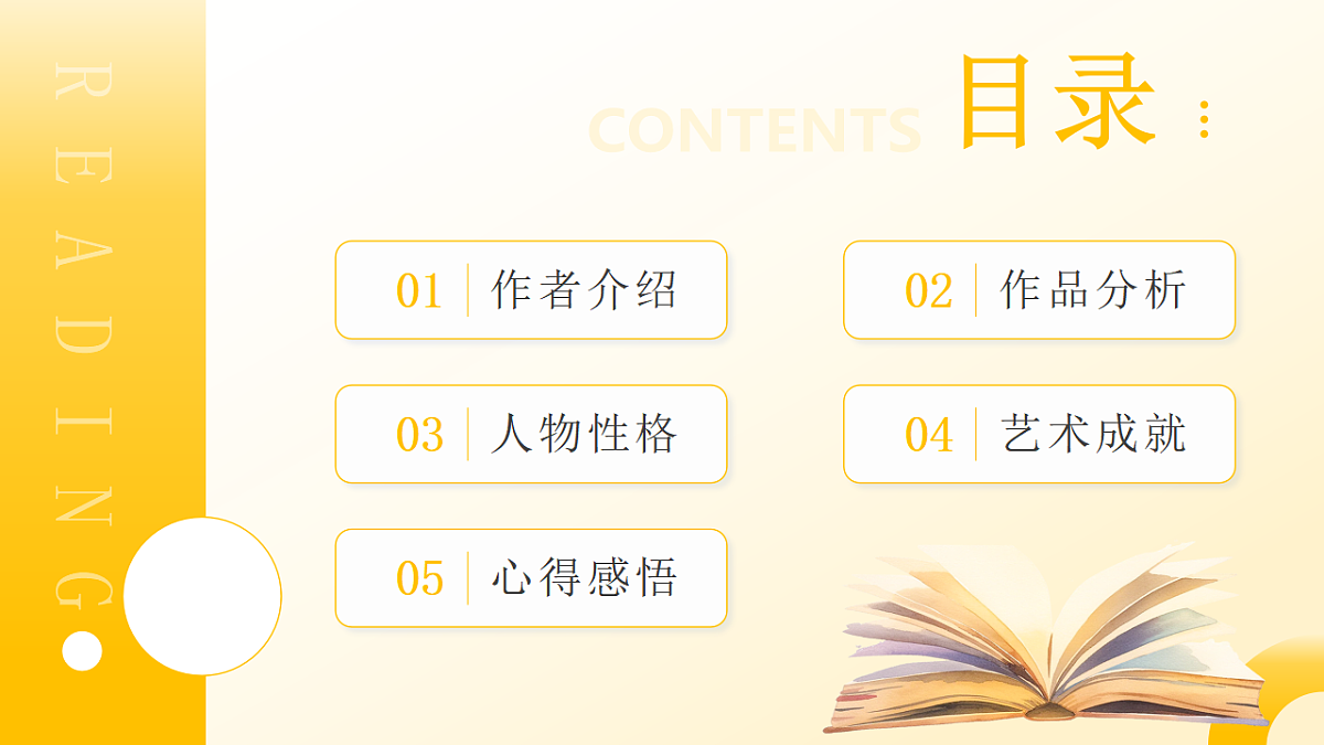 黄色清新风童年读书分享课件第2页