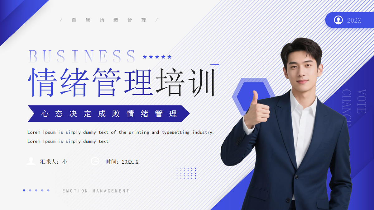 紫色商务风情绪管理培训 课件第1页