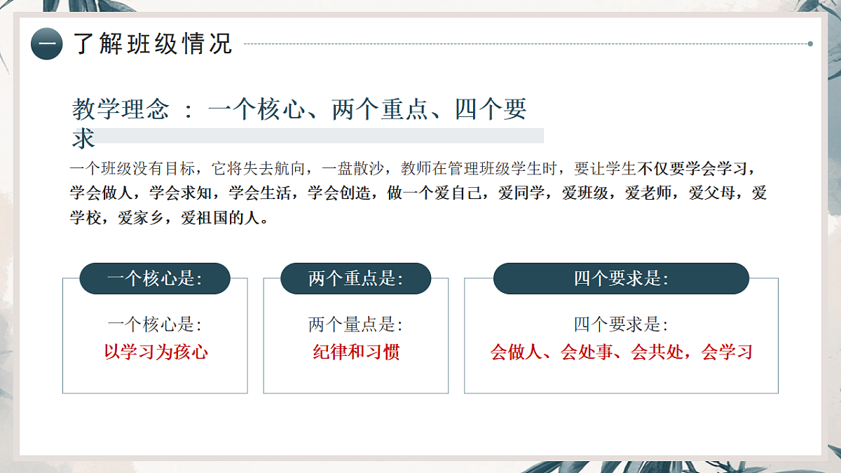 蓝色中国风七年级期中家长会 课件第6页