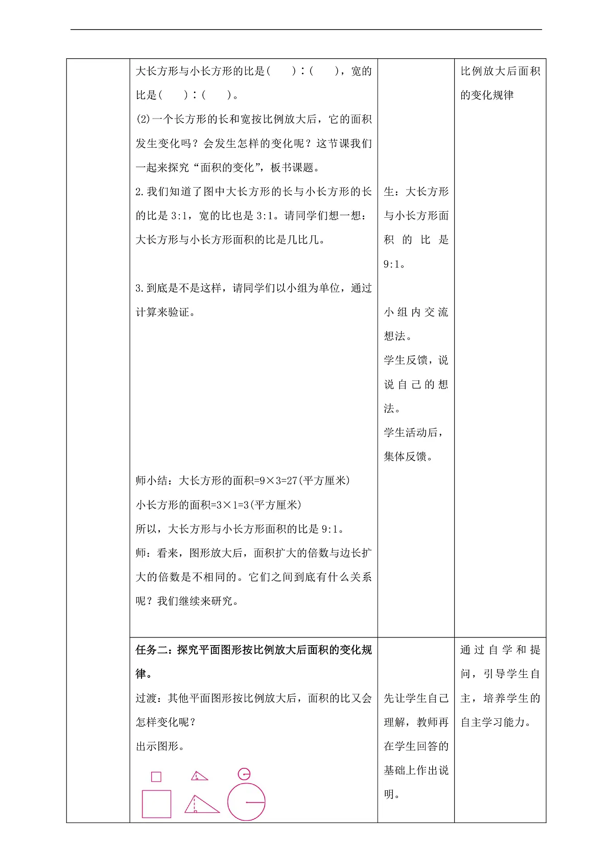 【任务型备课】苏教版六年级下册-4.7 面积的变化（教学设计）第2页