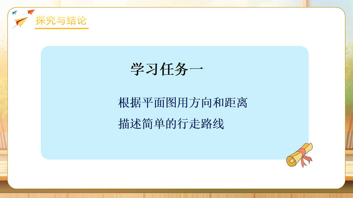 【任务型备课】苏教版六年级下册-5.3 描述简单的行走路线（课件）第6页